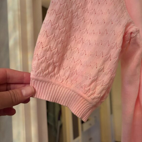 NWT Jones New York Pink Puffy Sleeve Lightweight Sweater. Size M (runs big) - Picture 3 of 10